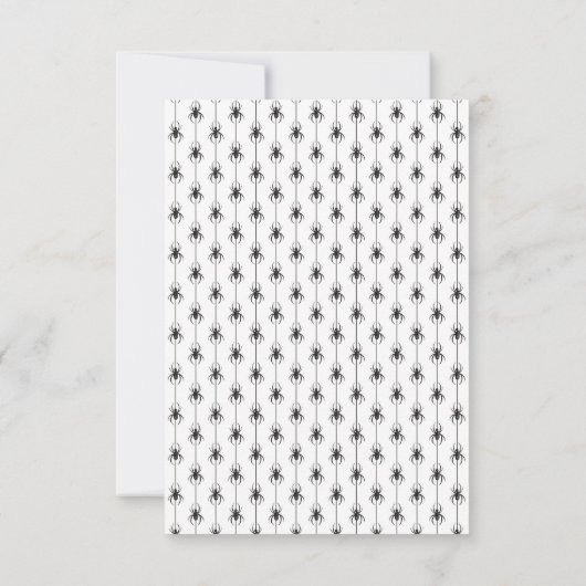 Spider Drop by Funny Halloween Party Einladung (Rückseite)