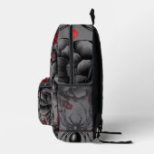 Spider Floral Design Gotischer Stil Bedruckter Rucksack (Rechts)