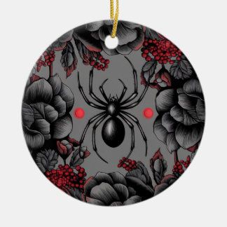 Spider Floral Design Gotischer Stil Keramik Ornament