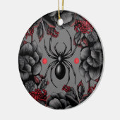 Spider Floral Design Gotischer Stil Keramik Ornament (Links)