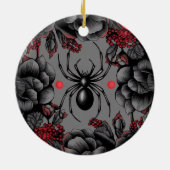 Spider Floral Design Gotischer Stil Keramik Ornament (Hinten)