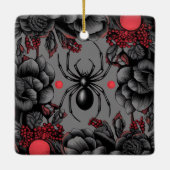 Spider Floral Design Gotischer Stil Keramikornament (Rückseite)