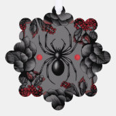 Spider Floral Design Gotischer Stil Ornament Karte (Rückseite)