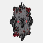 Spider Floral Design Gotischer Stil Ornament Karte (Rechts)