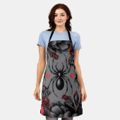 Spider Floral Design Gotischer Stil Schürze (Getragen)