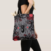 Spider Floral Design Gotischer Stil Tasche (Von Nahem)