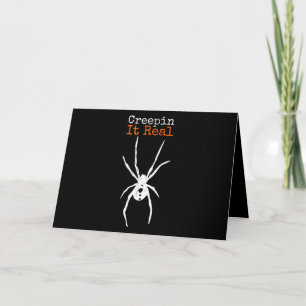 Spider G Funny Halloween Costume - Creepin It Real Karte
