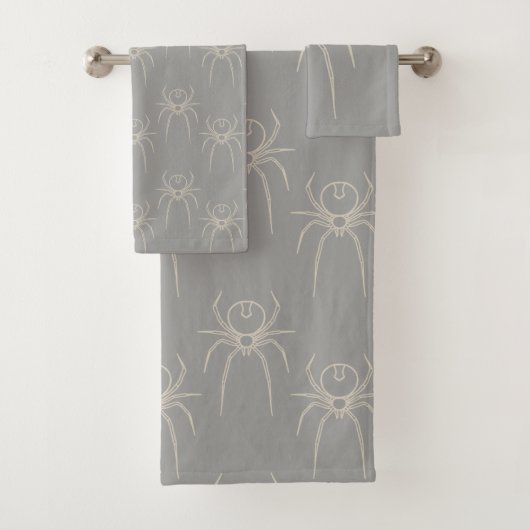 Spider - Ghost Gray und Bone White Badhandtuch Set (Insitu)