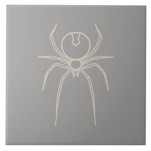 Spider - Ghost Gray und Bone White Fliese (Vorderseite)