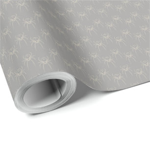 Spider - Ghost Gray und Bone White Geschenkpapier