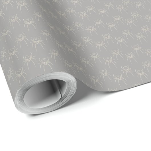 Spider - Ghost Gray und Bone White Geschenkpapier (Rolleneckpunkt)