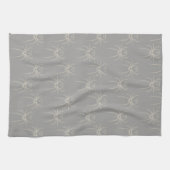 Spider - Ghost Gray und Bone White Geschirrtuch (Horizontal)