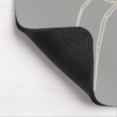 Spider - Ghost Gray und Bone White Mousepad (Ecke)