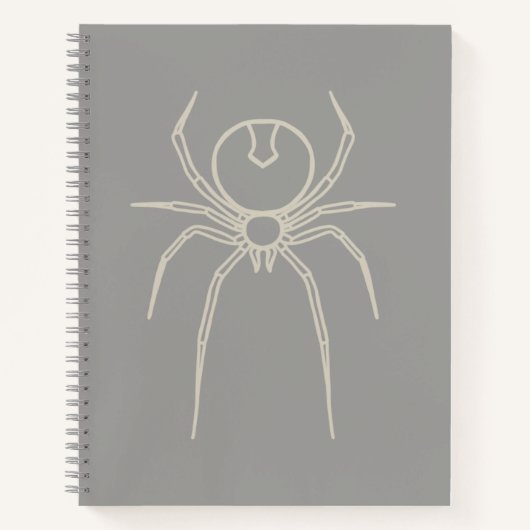 Spider - Ghost Gray und Bone White Notizblock (Vorderseite)