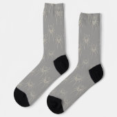 Spider - Ghost Gray und Bone White Socken (Linkes Detail)