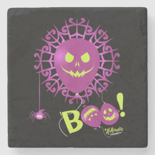 Spider Gift Boo Ghost Bats Spider Creepy Halloween Steinuntersetzer