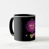 Spider Gift Boo Ghost Bats Spider Creepy Halloween Tasse (Vorderseite Links)