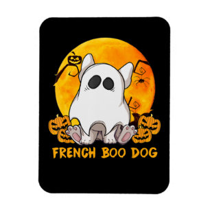 Spider Gift French Boo Bulldog mit Kürbisspinne Magnet