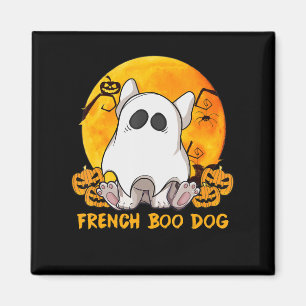 Spider Gift French Boo Bulldog mit Kürbisspinne Magnet