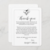 Spider Gothic Wedding Vielen Dank Empfang Card Begleitkarte (Vorne/Hinten)