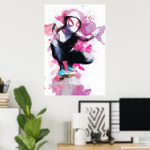 Spider-Gwen - Spritzer Art Poster (Heimbüro)