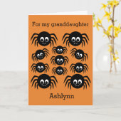 Spider Halloween Grandtochter Karte (Gelbe Blume)