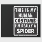 Spider Halloween Kostüm Funny Spider Kostümgeschen Geschenkpapier (Flach)
