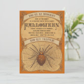 Spider Halloween-Party Einladung für Erwachsene (Stehend Vorderseite)