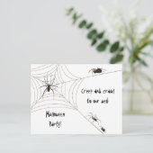 Spider-Halloween-Party Einladungspostkarte (Stehend Vorderseite)