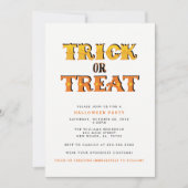 Spider Halloween-Party Trick oder Treat Einladung (Vorderseite)