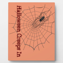 Spider Halloween Plaque Fotoplatte