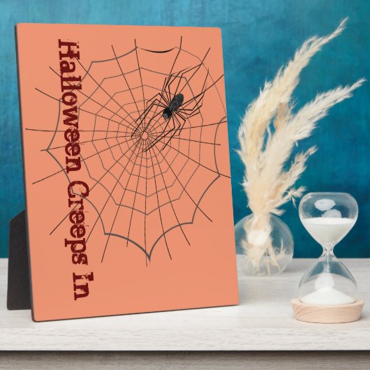 Spider Halloween Plaque Fotoplatte (Seite)