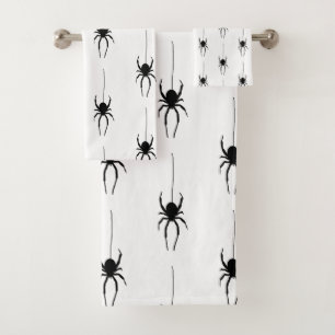 Spider Halloween Spooky Pattern Badetuch Set