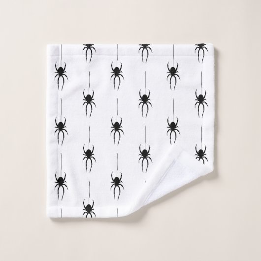 Spider Halloween Spooky Pattern Badetuch Set (Waschlappen)