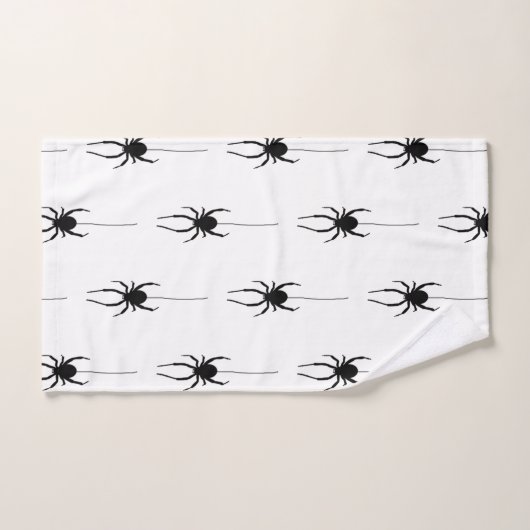 Spider Halloween Spooky Pattern Badetuch Set (Handtuch)