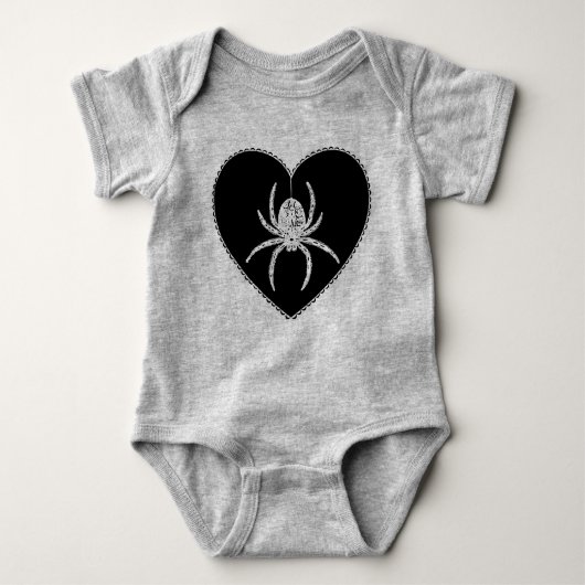 Spider Heart Baby Strampler (Vorderseite)