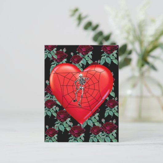 Spider Heart Postkarte (Stehend Vorderseite)