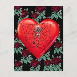 Spider Heart Postkarte