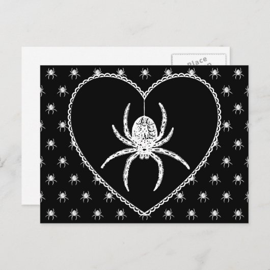 Spider Heart Postkarte (Vorne/Hinten)