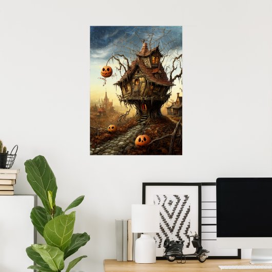 Spider Hexe Art House Poster (Heimbüro)