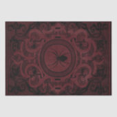 Spider Hexe | Dark Red Fantasy Spiderweb Geblüht Seidenpapier (Vorderseite)