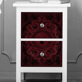 Spider Hexe | Dark Red Fantasy Spiderweb Geblüht Seidenpapier