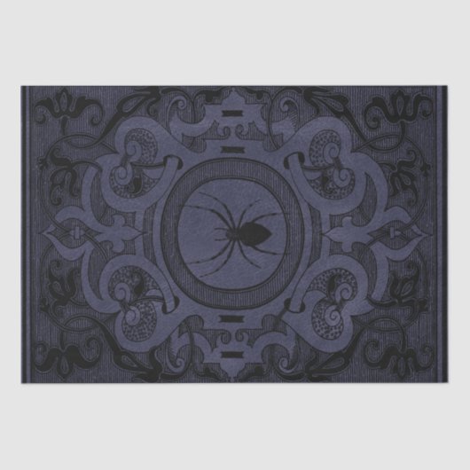 Spider Hexe | Dusty Lila Spiderweb Geblüht Seidenpapier (Vorderseite)