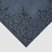 Spider Hexe | Dusty Slate Blue Spiderweb Geblüht Seidenpapier (Detail)