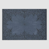 Spider Hexe | Dusty Slate Blue Spiderweb Geblüht Seidenpapier (Vorderseite)