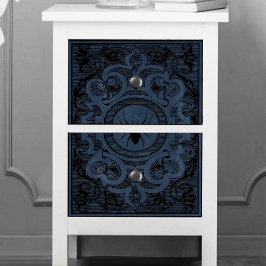 Spider Hexe | Dusty Slate Blue Spiderweb Geblüht Seidenpapier