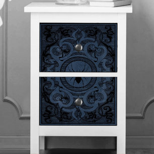 Spider Hexe Dusty Slate Blue Spiderweb Geblüht Seidenpapier