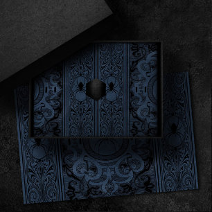 Spider Hexe Dusty Slate Blue Spiderweb Geblüht Seidenpapier