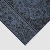 Spider Hexe | Dusty Slate Blue Spiderweb Geblüht Seidenpapier (Ausschnitt)