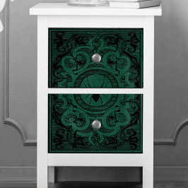 Spider Hexe | Emerald Green Spiderweb Geblüht Seidenpapier